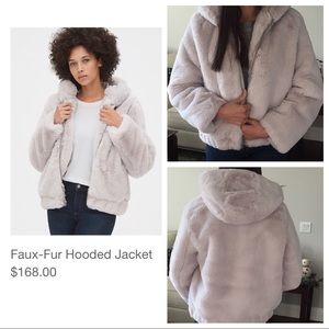 faux fur jacket gap